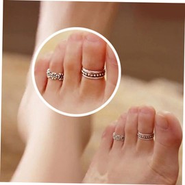 COLLBATH 12pcs Toe Toe Ring Cute Tail Ring Foot Jewelry Rings Open Toe Women Toe Rings Opening Rings Unisex Foot Rings Vintage Men and Women