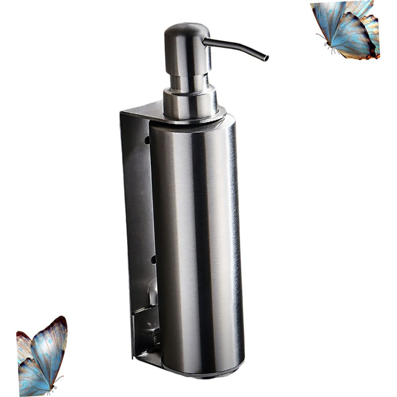 KONTONTY Stainless Steel Wall Mount Soap Dispenser Bathroom Sub Bottle