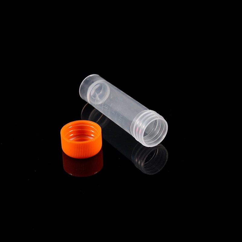 10pcs Plastic Test Tubes 5ML with Lid, Graduated Marks and