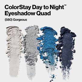 Revlon ColorStay Day to Night Eyeshadow Quad, Longwear Shadow Palette with Transitional Shades and Buttery Soft Feel, Crease & Smudge Proof, 580 Gorge