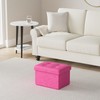LINMAGCO Storage Ottoman Folding Foot Stool Velvet Foot Rest with