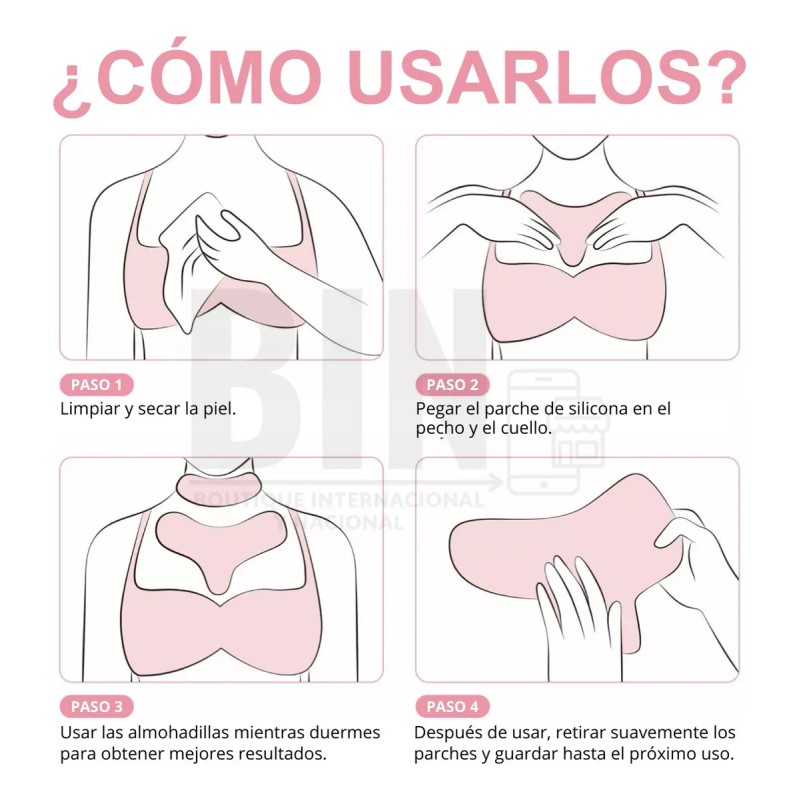 Parche de Silicona Anti Arrugas Cuello y Pecho Día/Noche Reutilizable