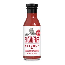 G Hughes Sugar Free Ketchup - Gluten Free, Preservation Free, Low Carb Ketchup, No Sugar Added Condiments - 13 Oz (1-Pack)