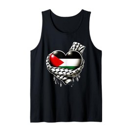 Palestine Heart Flag Palestinian Keffiyeh Palestine Tank Top