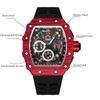 PINTIME Fashion Mens Watch Hallow Punk Chronograph Sports Wristwatch Luxury