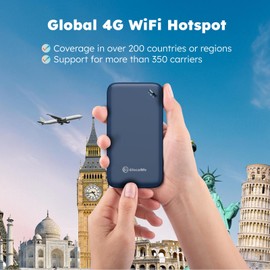 GlocalMe UPP 4G Mobile WiFi Hotspot, No SIM required, no roaming fees, MiFi Router with 1GB global and 8GB EU data, superlight 113g, Portable WiFi device for Travel in 200+ Countries (weiß)