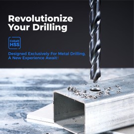 Toolant 9/64" Cobalt Drill Bit Set(Pro) Titanium Aluminum Nitride Coated (TiAlN) with Bullet Point Tip, 10-Piece Bulk