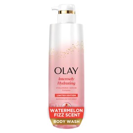 Olay Body Wash for Women, Intensely Hydrating, Pro-Hyaluronic Acid Serum Complex, Renews Moisture, Vitamin B3 Lameller Technology, For All Skin Types, Watermelon Summer Fizz Scent, 20 fl oz