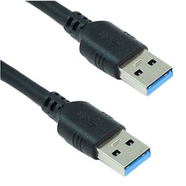 MyCableMart 10ft USB 3.2 Gen 1 SUPERSPEED 5Gbps Type A Male to A Male Cable, Black