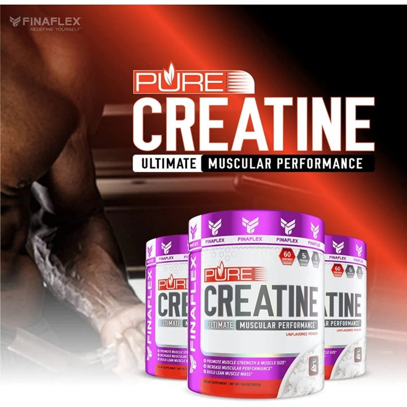 Creatina Pura Monohidratada Finaflex 300 Grs 60 Servicios Sabor Sin