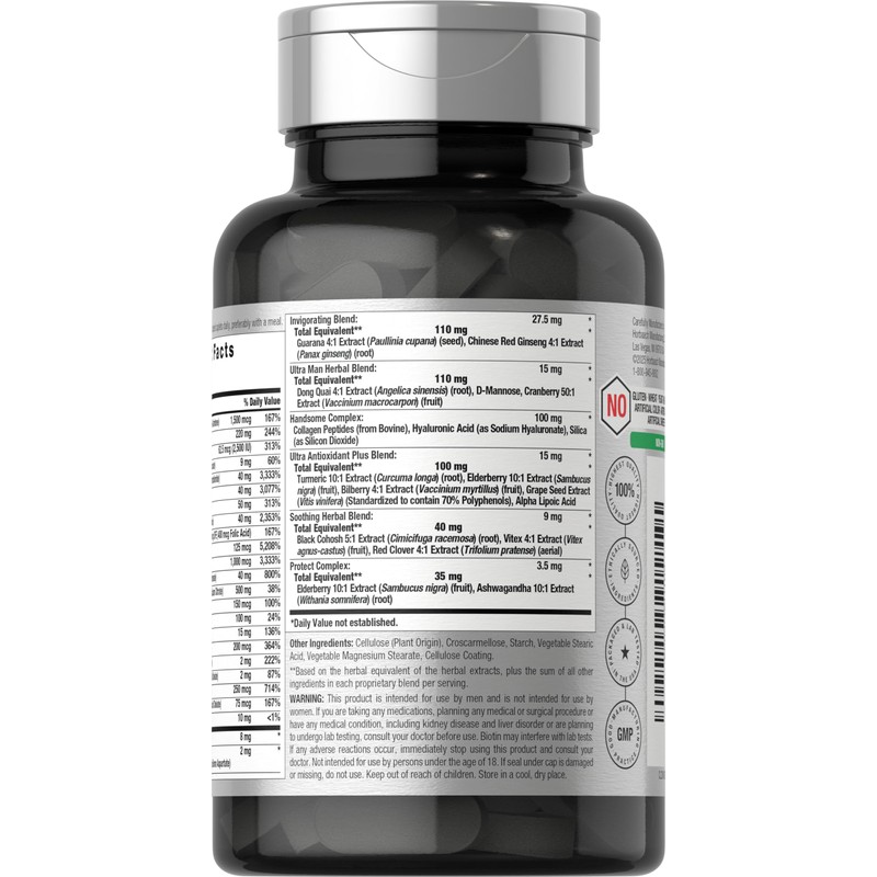 Horbäach Mens Multivitamins 50 Plus | 60 Caplets | with