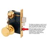 Prime-Line SE 27570 2-1/2 in. Backset, Entrance Mortise Lockset, Wrought