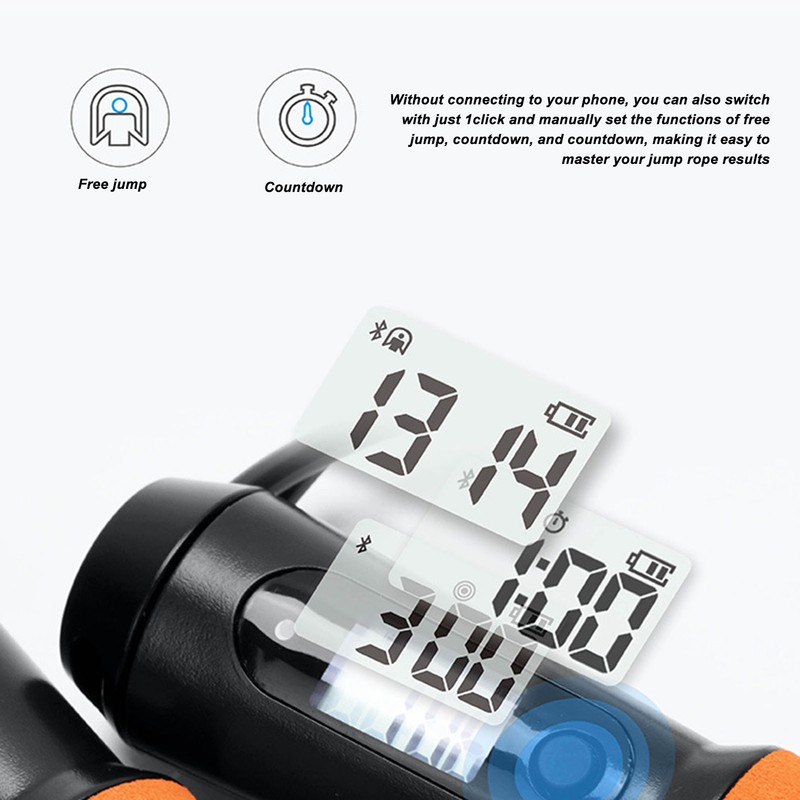 Smart Jump Rope 3 Modes LCD Display Comfortable Handle APP