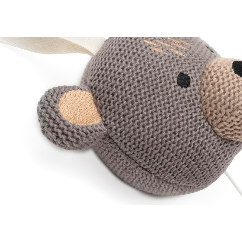Jollein 043-001-67078 Fabric Musical Toy Bear Grey/Brown