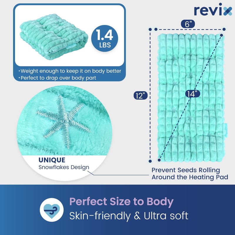REVIX 6 * 12" Moist Heating Pad Microwavable, Reusable Microwave