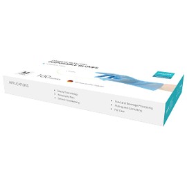 EUROPAPA® 100, 200, 300, 450 Pieces Value Pack TPE Transparent and Blue Disposable Gloves in Box Disposable Gloves Latex-Free Rubber Gloves Powder-Free Gloves in Sizes S, M, L, XL (Blue-100, L)