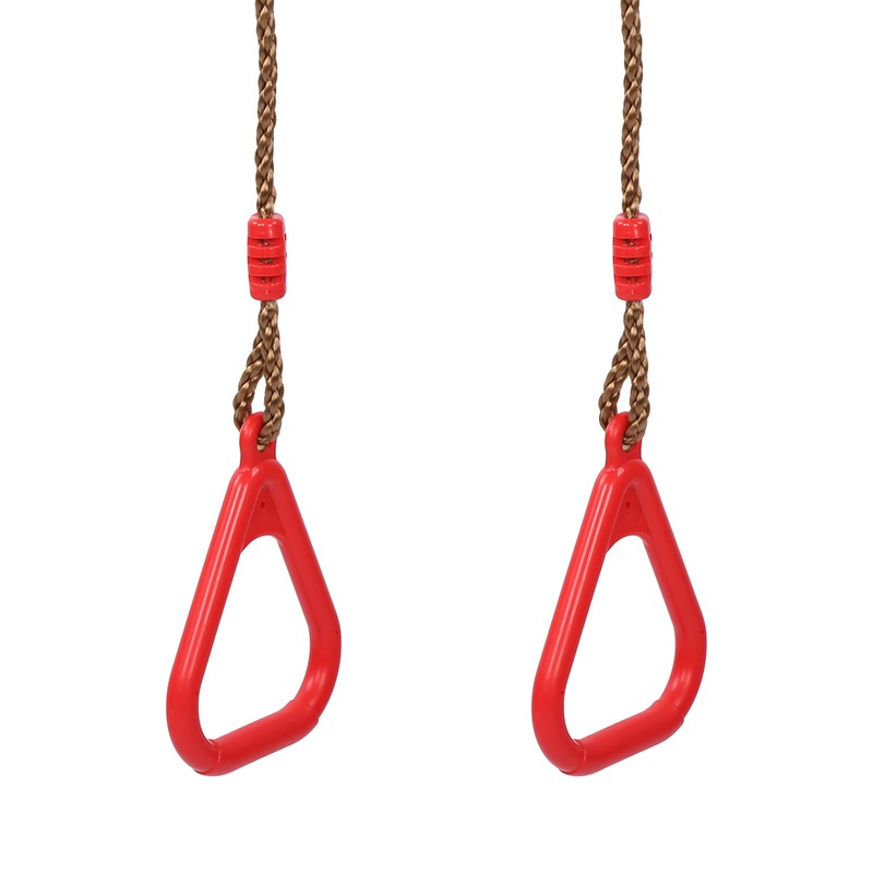 Children Adult Pull up Rings Plastic Trapeze Swing Triangular Gym
