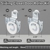 Yaocom 8 Pack 4 Set Sliding Closet Door Roller Kit