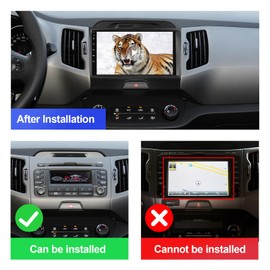 4+64G Android 13 Double Din Car Stereo for KIA Sportage 3 2010-2016 with 9 Inch Touchscreen Radio Built-in Wireless Carplay/Android Auto/GPS/Bluetooth/FM/AUX-in/Steering Wheel Controls/Backup Camera