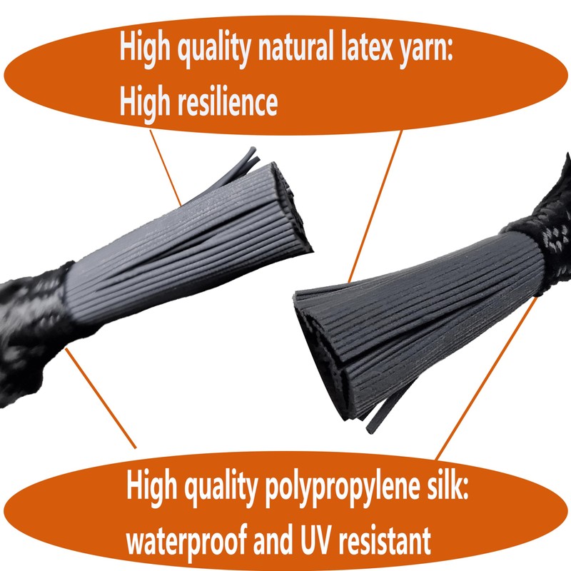 30-Piece YELIER Ball Bungee Cords (White, 4"), UV Resistant, Antioxidant,