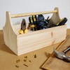 Creative Deco Unpainted Wooden Toolbox Storage Box with Handle |