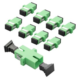 YAODHAOD SC APC Fibre Optic Adapter/Coupler, Pack of 10, SC-SC APC Fibre Optic Adapter, APC Simplex Single Mode/Multimode, Reliable Connections for High Performance Networks (Simplex Single Mode,