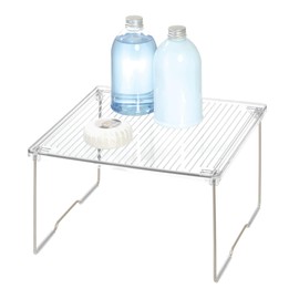 InterDesign iDesign Bath Stacking Small Clear/Satin Shelf