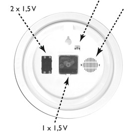 KOOKOO Singvogel Water Lily, Singing birdclock Includes 12 Genuine Original Field Recordings from Native Songbirds