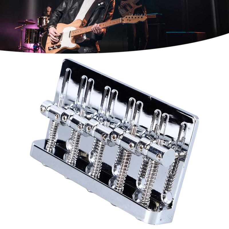 Electric Bass Bridge 5 String Bass Saddle Bridge Thickened Tailpiece