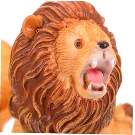 CAXUSD Realistic Lion Figurines Set 4pc Miniature Lion Guards Toys for Outdoor Decor
