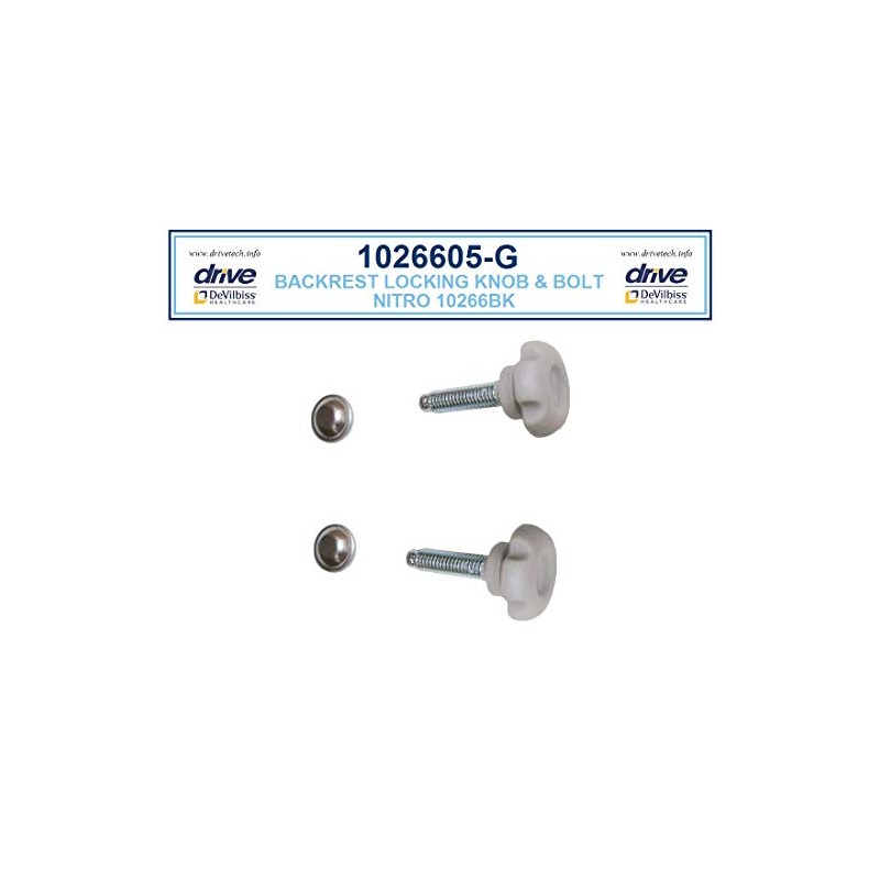 Replacement Parts for Drive Nitro Rollator, 10266 (5.Gray Backrest Knob