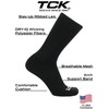 TCK 6 Pair Work & Athletic Crew Socks (Black, Medium)