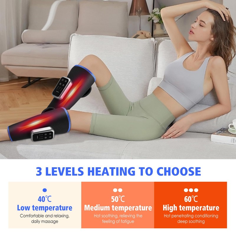 Wireless Leg Massager, Electric Leg Airbag Massager for Circulation and
