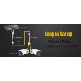 Unbranded POE 2in1 Adapter Connectors Splitter RJ45 Combiner POE Adapter Power Cable Kit 1