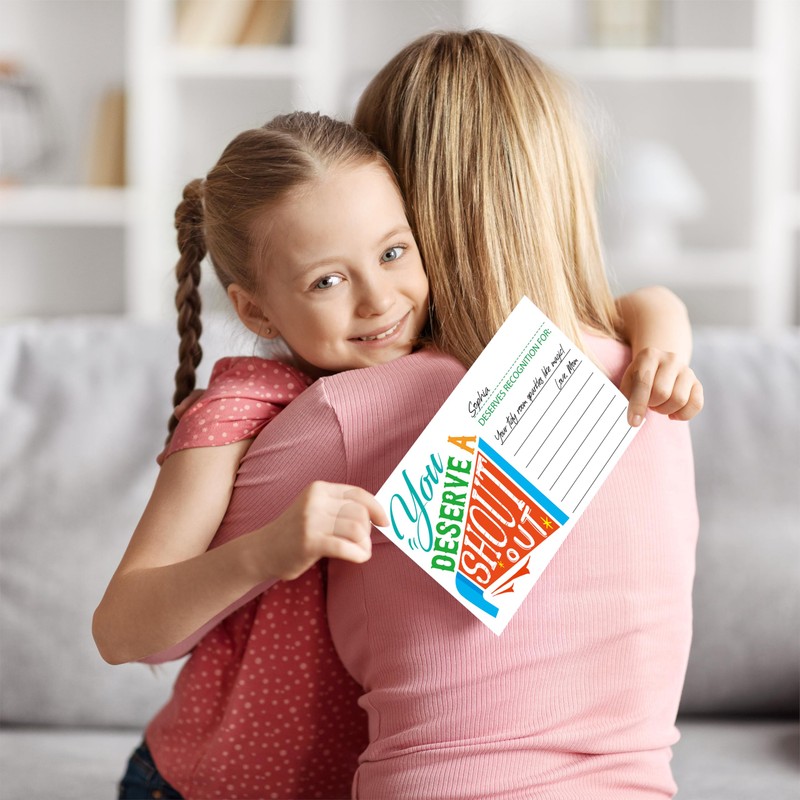 60 PCS Positive Shout Out Cards, Appreciation Reward Card for