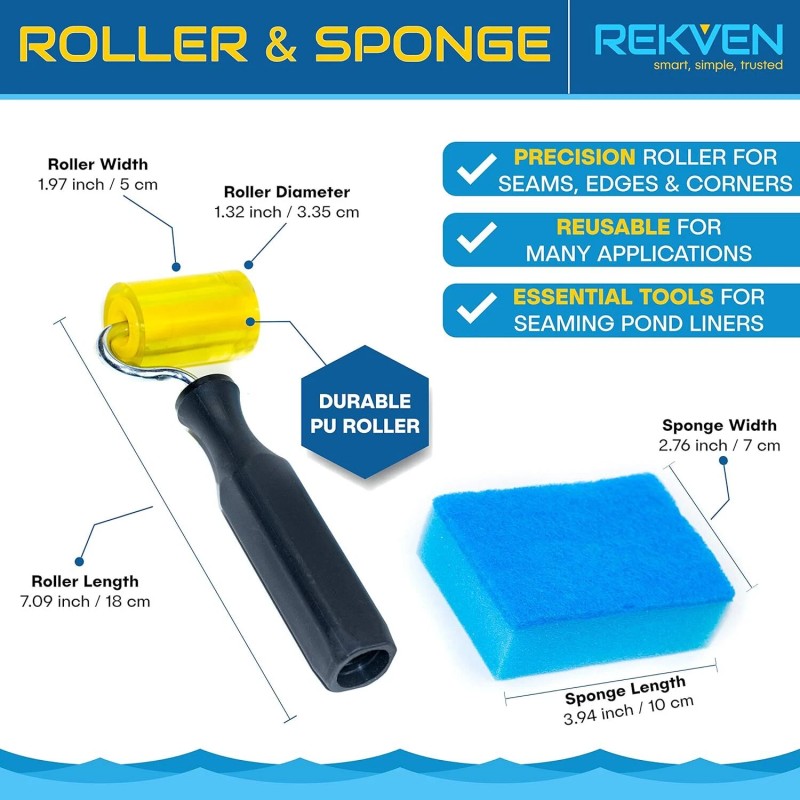 REKVEN 30Ft Butyl Seam Tape For Pond Liner Repair Heavy