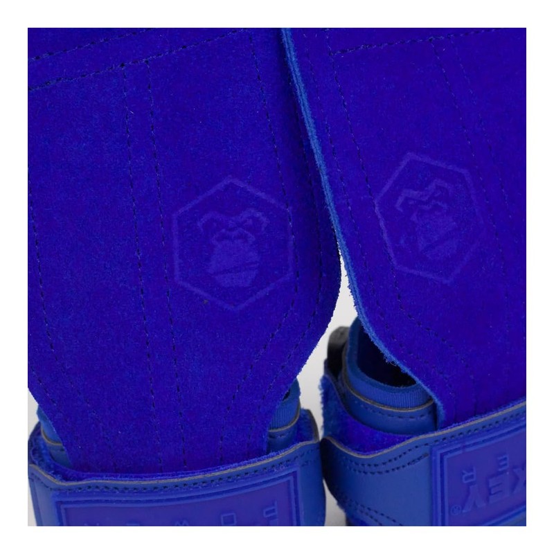 Monkey Power Straps con Callera de Piel Azules, Gym Crossfit