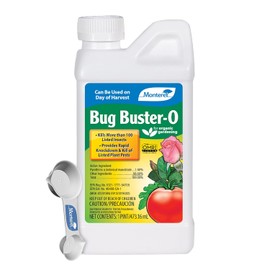 Monterey Bug Buster-O 16 oz – Rapid Knockdown & Kill of Over 100 Listed Plant Pests – Organic Garden Insect Control – Safe for Use on Day of Harvest –Bundled with Garden Measure Spoon