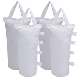 Ikerall Canopy Weights Bag Leg Weight for Pop up Canopy Tent, Sand Bags for Patio Umbrella Instant Outdoor Sun Shelter (4-Pack White)
