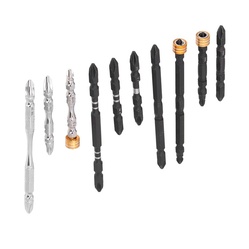 10Pcs Screwdriver Bit S2 PH2 Alloy Steel Double Ended Magnetic
