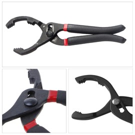 Oil Filter Pliers Adjustable Pliers Filter Wrench Oil Filter Pliers Large Oil Filter Tool Oil Filter Pliers Black Oil Filter Pliers Adjustable with Non-Slip Handle for Oil Filter from Diameter 45 mm