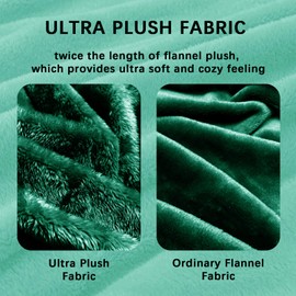 Whale Flotilla Cuddly Fluffy Blanket, Warm Fleece Blanket, Sofa Blanket, Throw, Bedspread, Super Soft and Cuddly, 220 x 240 cm, Dark Green