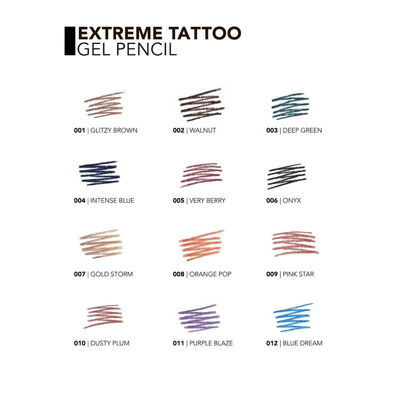 Eyeliner - Extreme Tattoo Gel Pencil 012 Blue Dream 4700076-012