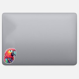 Colorful Macaw Parrot Ornithophile Aesthetic Sticker For Car, Bike, SUV, Truck, Helmet, Laptop, Water Bottle, Notebook, Decal window, Skateboard, Bumper Vinyl Waterproof sticker 5 inch (Design 4)