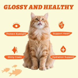 Wellix Lickable Squeeze Up Cat Treats - Salmon Oil Flavor with Chicken Kitten Snacks(24 Count) - Cats Tube Treats for Joint Support & Healthy Skin
