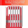 6-Pack Stainless Steel Straws for YETI Rambler Jr. 12oz Kids