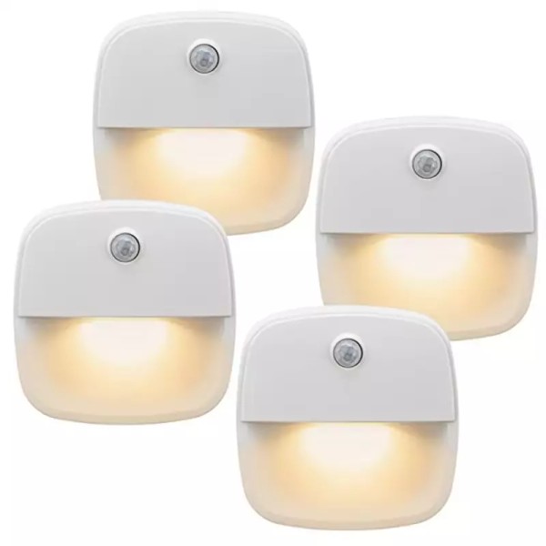 Unbranded 4 Pcs Plug-in LED Night Lights Lamp Dusk to