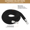 PATIKIL 8 Feet Black Velvet Stanchion Rope, Crowd Control Barrier