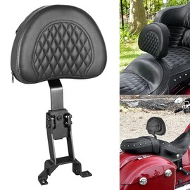 AUFER Detachable Adjustable Plug-in Driver Rider Backrest Sissy Bar Mounting Kit with Backre Rest Pad Compatible with for Chief Vintage Chieftain Classic Roadmaster Springfield 2014-2024