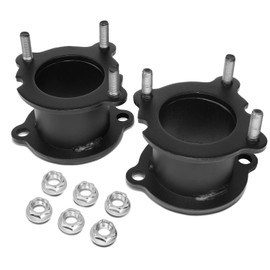 Auto Dynasty Pair of 3 Inches Raise Front Upper Strut Mount Lift Spacers Kit Chevy Trailblazer GMC Envoy 2/4WD 2002-2009, Carbon Steel, Black Powdercoated